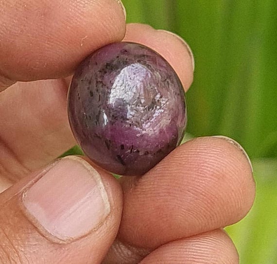 Oval Ruby Cabochon: 52 Carat Loose Gemstone (20x17 Mm)