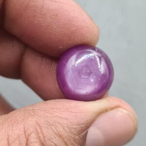 Red Ruby Hexagon Cabochon , 17 Ct, 13mm Healing Gemstone