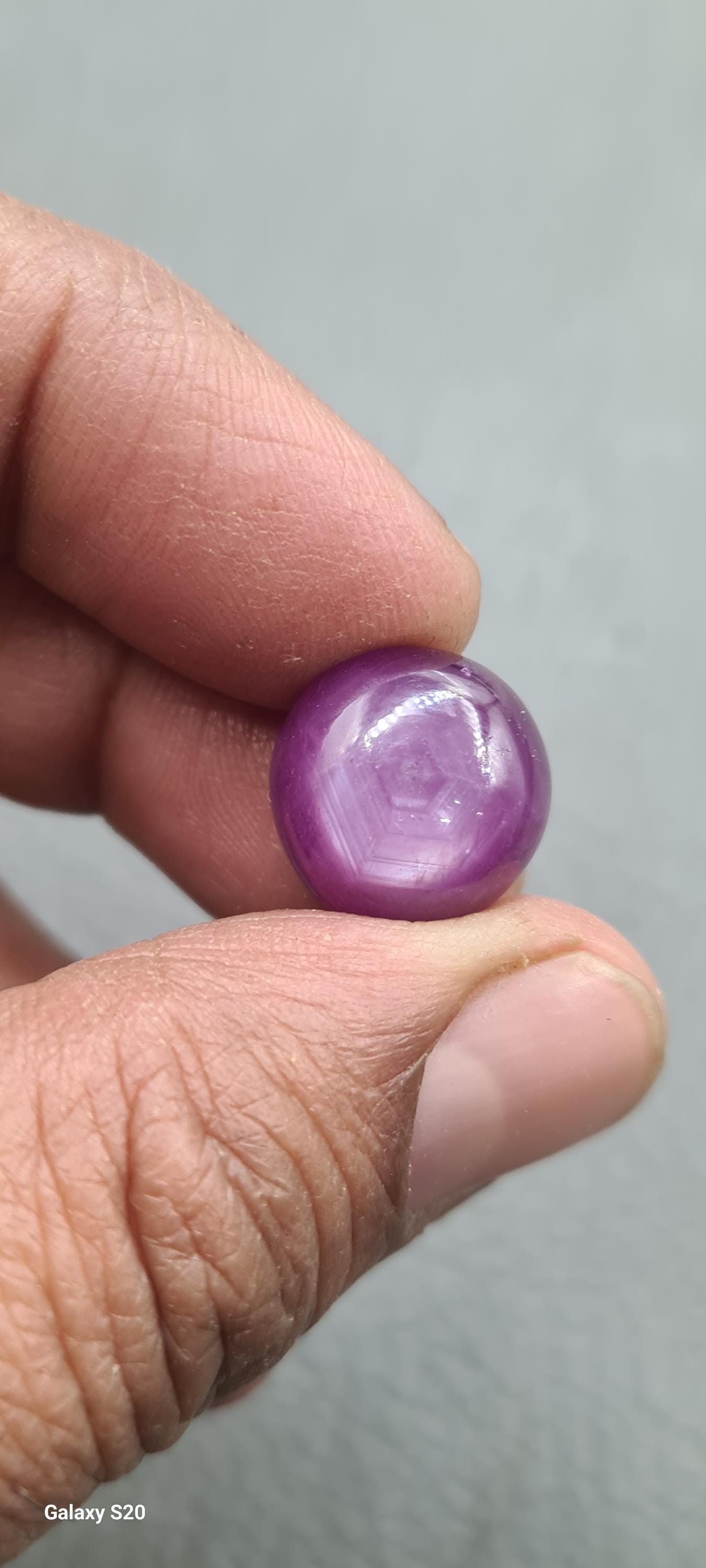 Red Ruby Hexagon Cabochon , 17 Ct, 13mm Healing Gemstone
