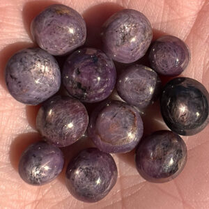 Star Ruby Cabochons, Polished Rubies, Small Round Ruby Cabs, Gemstones For Jewelry, Aaa, July Birthstone, Crystal For Cancer, For Leo #1