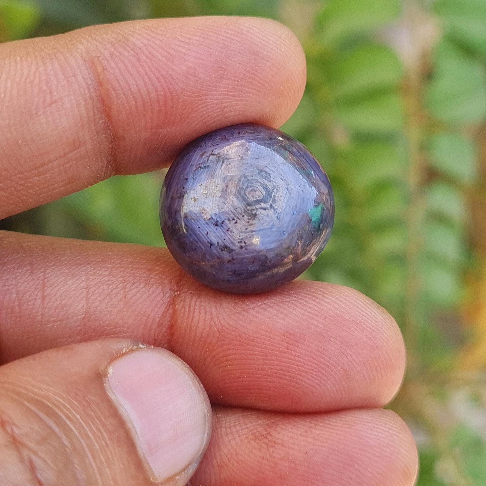 Natural Star Ruby Cabochon | 36 Ct Round Gemstone For Jewelry Making (18 Mm)
