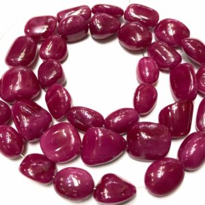AAA+ Quality RUBY CORUNDUM Smooth Beads/19” 9*12mm Ruby Corundum ( Treated)Nuggets Strand/Lustrous Pink Ruby Color Beads/Smooth Nuggets/ AAA+ Quality RUBY CORUNDUM Smooth Beads/19” 9*12mm Ruby Corundum ( Treated)Nuggets Strand/Lustrous Pink Ruby Color Beads/Smooth Nuggets/