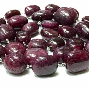 AAA+ Quality Natural RubySmooth Nuggets Rosary 12*14-13*18/WH /22”RubyNuggets RosaryLustrous Pink Ruby Beads/Smooth Nuggets/ AAA+ Quality Natural RubySmooth Nuggets Rosary 12*14-13*18/WH /22”RubyNuggets RosaryLustrous Pink Ruby Beads/Smooth Nuggets/