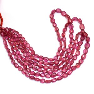 AAA+ Red Ruby Gemstone 4x6mm-8x10mm Smooth Oval Nuggets Beads | 17inch Strand | Natural Ruby Precious Gemstone Loose Oval Tumbled Beads AAA+ Red Ruby Gemstone 4x6mm-8x10mm Smooth Oval Nuggets Beads | 17inch Strand | Natural Ruby Precious Gemstone Loose Oval Tumbled Beads