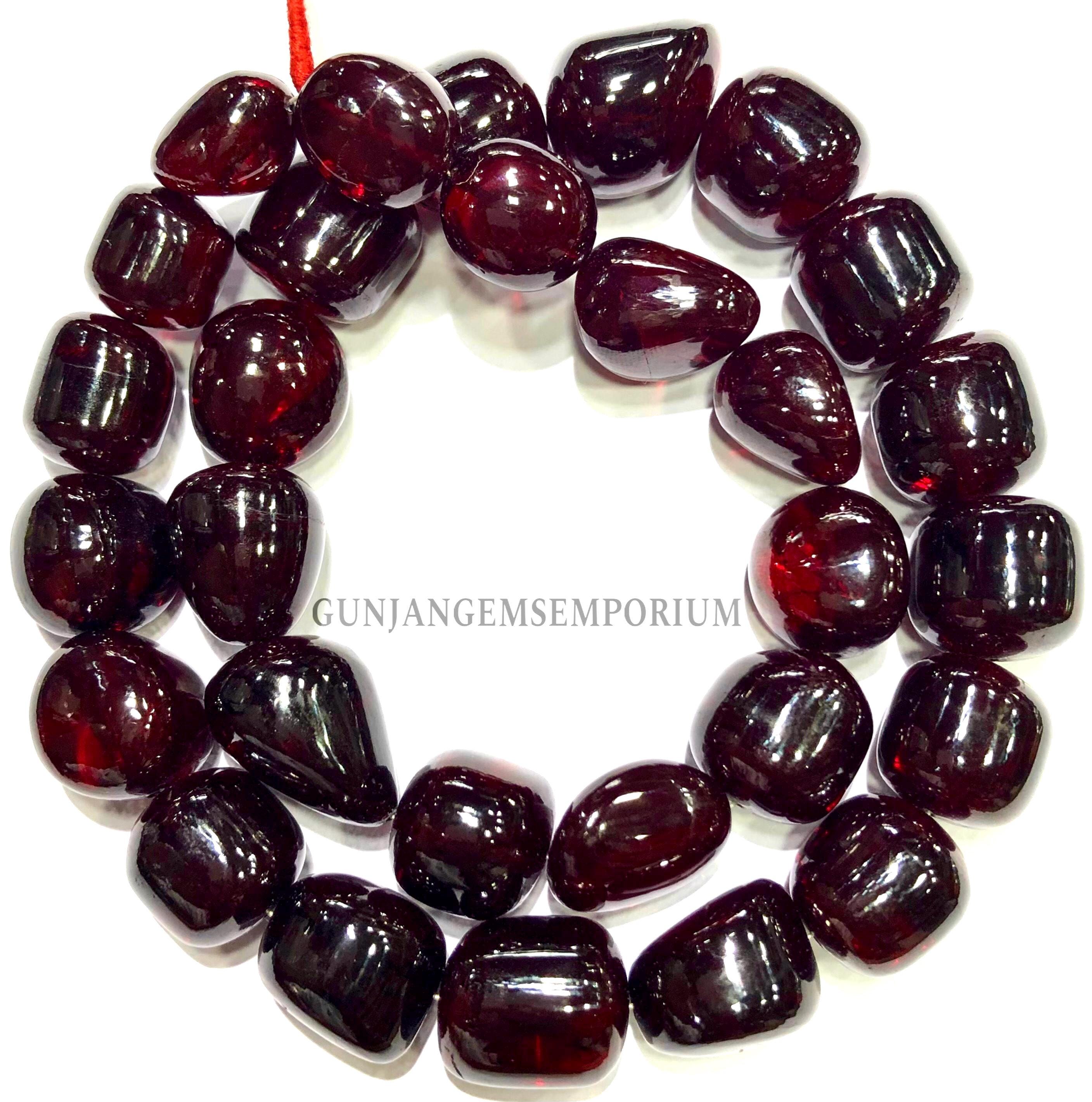 Aaaa+ Mahroon Red Ruby Gemstone Smooth Nuggets Beads Hand Polished Dark Red Ruby Nuggets 17” Strand Rare Rubies Necklace Jewelry Beads