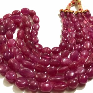 AAAA~Extremely Beautiful Natural Ruby Gemstone Necklace~16•17•18 Inch 7-11*10-14 mm W*H Ruby Beads~Smooth Nuggets Shape Ruby Beads Necklaces AAAA~Extremely Beautiful Natural Ruby Gemstone Necklace~16•17•18 Inch 7-11*10-14 mm W*H Ruby Beads~Smooth Nuggets Shape Ruby Beads Necklaces
