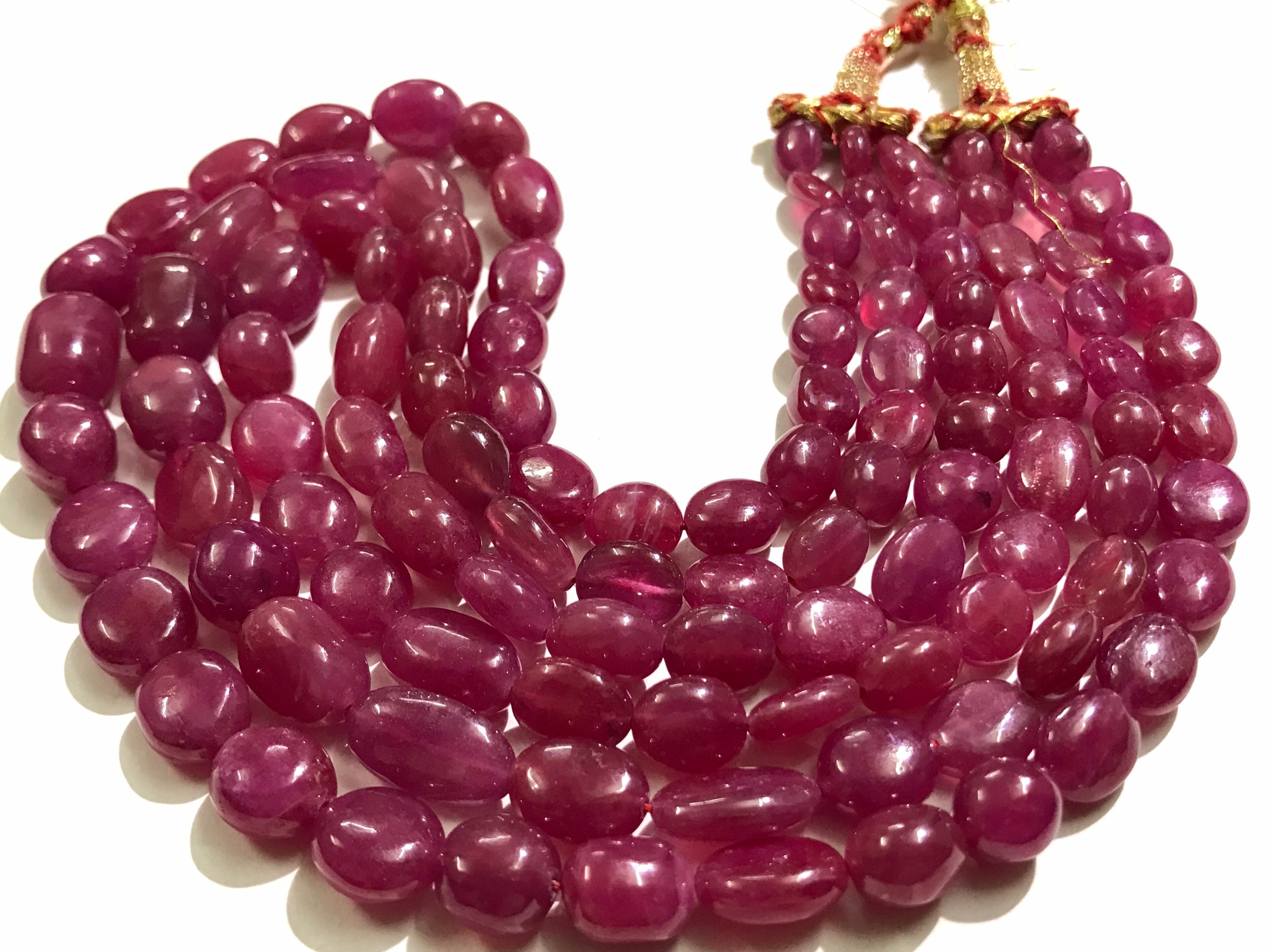 Aaaa~extremely Beautiful Natural Ruby Gemstone Necklace~16•17•18 Inch 7-11*10-14 Mm W*h Ruby Beads~smooth Nuggets Shape Ruby Beads Necklaces Aaaa~extremely Beautiful Natural Ruby Gemstone Necklace~16•17•18 Inch 7-11*10-14 Mm W*h Ruby Beads~smooth Nuggets Shape Ruby Beads Necklaces