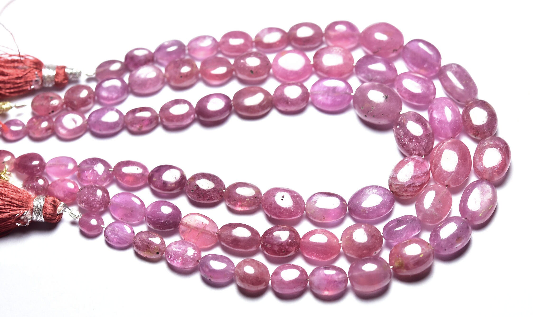 Beautiful Pink Ruby Nugget Beads - 8 Inches - Natural Smooth Ruby Nugget Beads - Size Is 7 - 11 Mm #2796 Beautiful Pink Ruby Nugget Beads - 8 Inches - Natural Smooth Ruby Nugget Beads - Size Is 7 - 11 Mm #2796