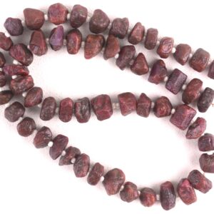 50 Piece Natural Red Ruby Rough: Center Drilled, 6-8mm 50 Piece Natural Red Ruby Rough: Center Drilled, 6-8mm