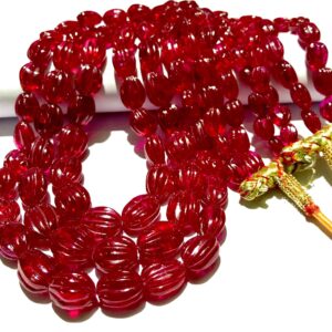 Extremely Gorgeous~~AAAA++ Quality~Ruby Carved Nuggets Beads 3 Layer Necklace Blood Red Ruby Gemstone Beads Jewellery Dark Ruby Carved Beads Extremely Gorgeous~~AAAA++ Quality~Ruby Carved Nuggets Beads 3 Layer Necklace Blood Red Ruby Gemstone Beads Jewellery Dark Ruby Carved Beads