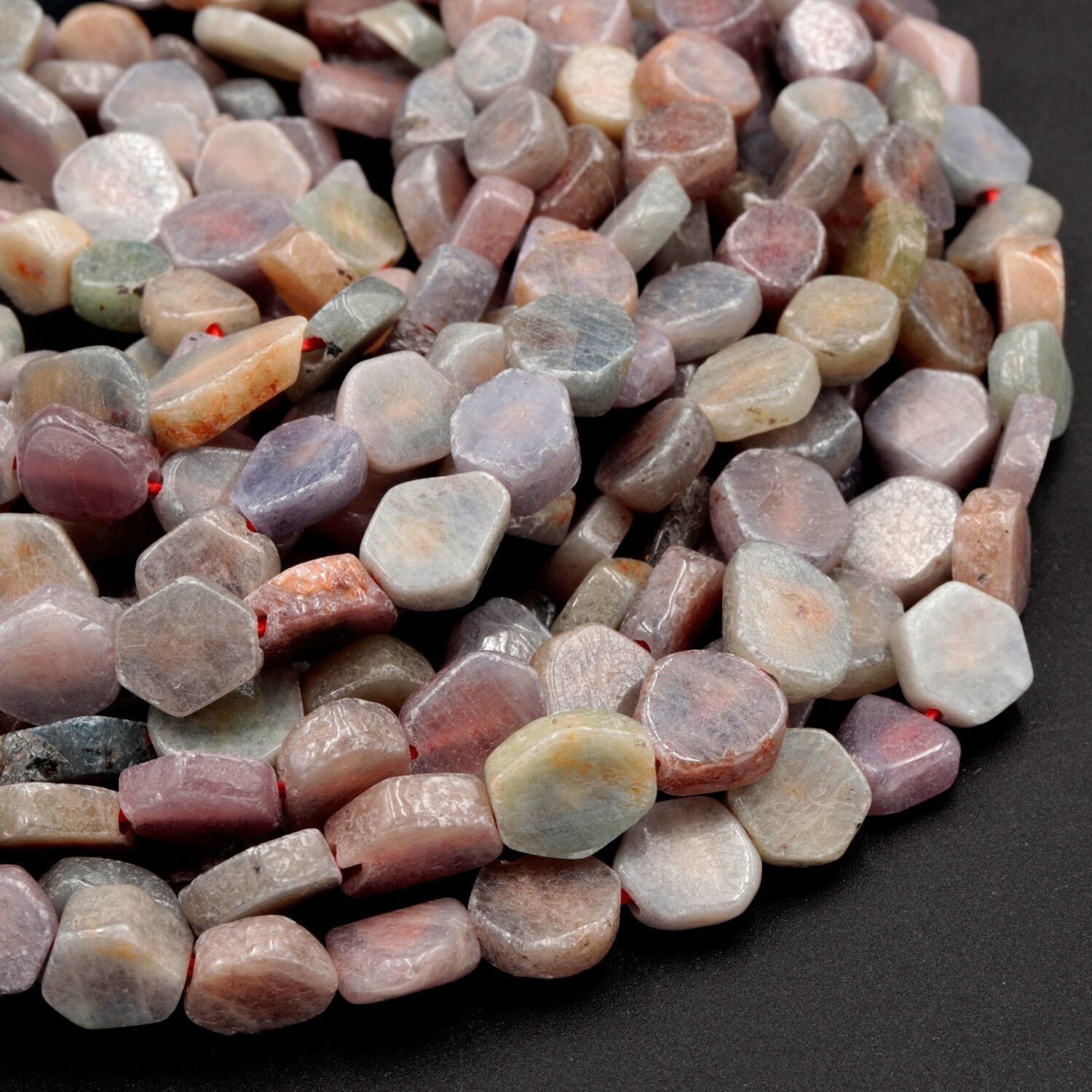 Natural Ruby Beads Corundum Beads Real Genuine Gemstones Raw Rough Multi Color Hexagon Flat Slice Nugget Hand Cut Organic Cut 15.5" Strand Natural Ruby Beads Corundum Beads Real Genuine Gemstones Raw Rough Multi Color Hexagon Flat Slice Nugget Hand Cut Organic Cut 15.5" Strand