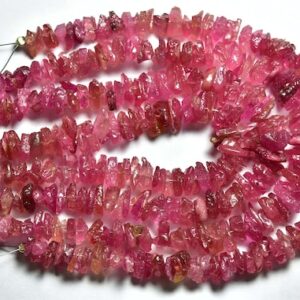 Natural Ruby Drilled Rough Beads - 8 Inches - Natural Rough Ruby Natural Shape Centre Drilled Rough Beads - Size Is 8 - 12mm #2756 Natural Ruby Drilled Rough Beads - 8 Inches - Natural Rough Ruby Natural Shape Centre Drilled Rough Beads - Size Is 8 - 12mm #2756