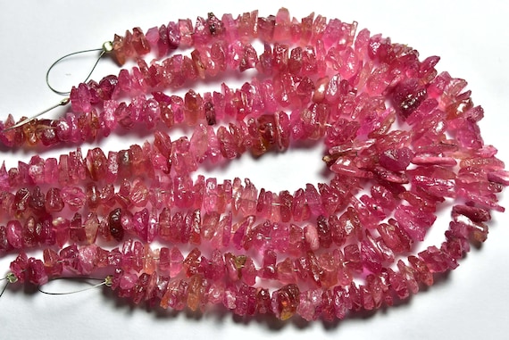 Natural Ruby Drilled Rough Beads - 8 Inches - Natural Rough Ruby Natural Shape Centre Drilled Rough Beads - Size Is 8 - 12mm #2756 Natural Ruby Drilled Rough Beads - 8 Inches - Natural Rough Ruby Natural Shape Centre Drilled Rough Beads - Size Is 8 - 12mm #2756