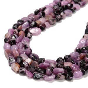 Natural Ruby Side Drill Pebble Nugget Beads Size 8-10 x 8-15mm 15.5'' Strand