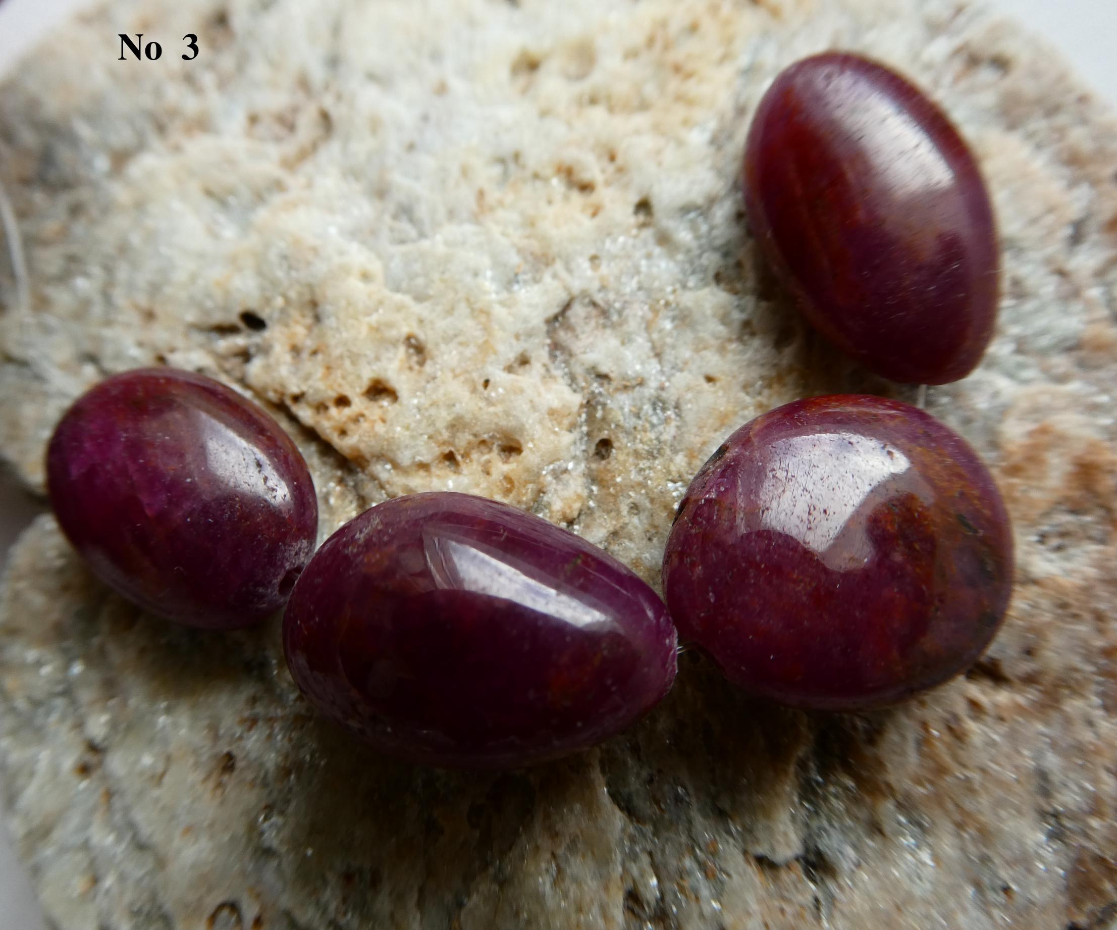 Ruby Smooth 12-16mm Oval Nuggets Beads- 4 Focal Pcs Gemstone -natural Craft Beads-jewelry Making