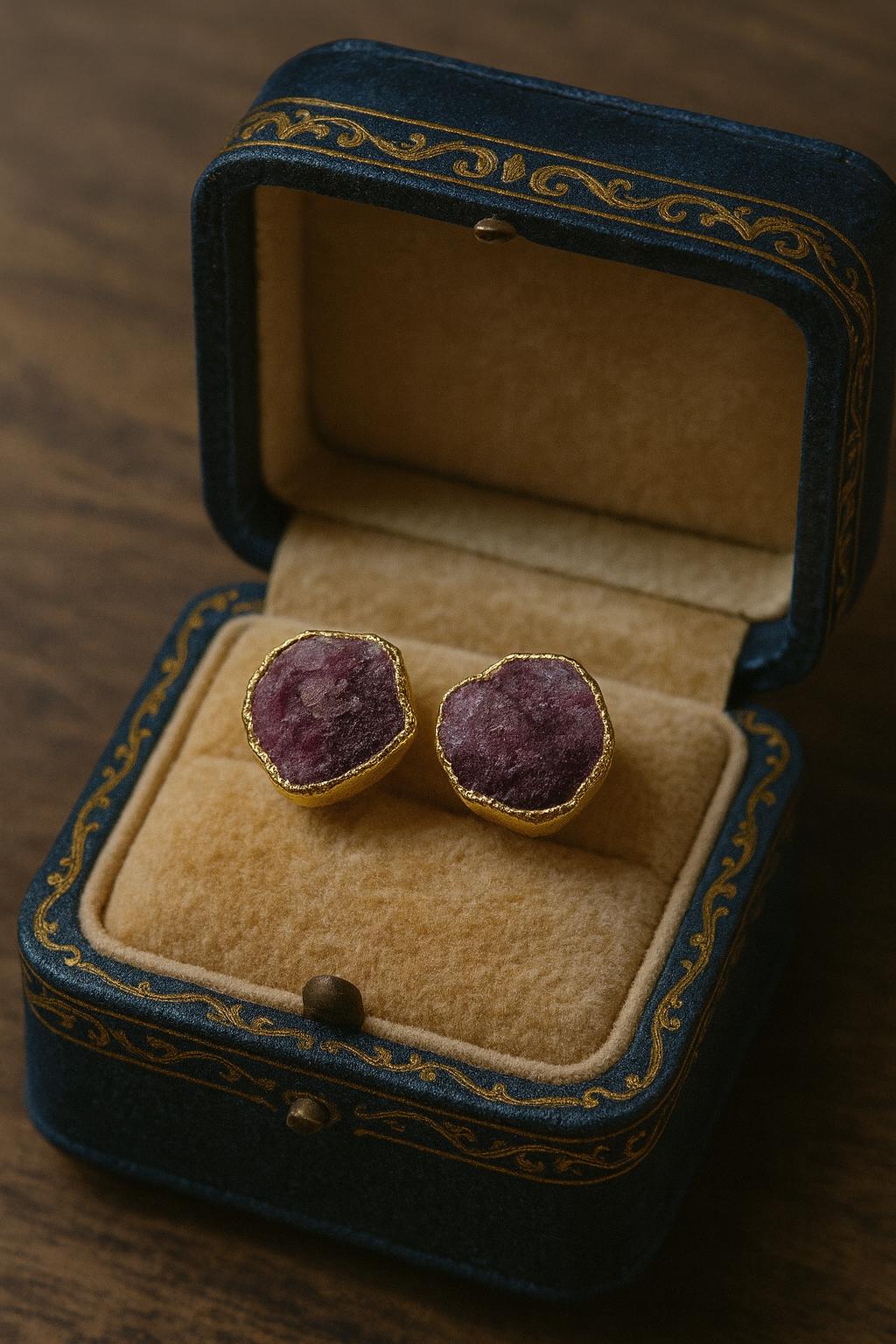 Natural Ruby Stud Earrings, Ruby Gemstone Posts, Raw Ruby Studs Earrings Gold, Ruby Jewelry,july Birthstone Jewelry, Dainty Ruby Earrings