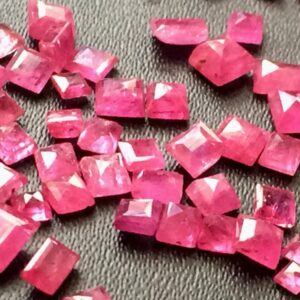 2-4mm Ruby Princess Cut Stones, Natural Loose Ruby Square Gems, Faceted Ruby Square, Ruby Square For Jewelry (1ct To 10ct Options) - Pgpa156 2-4mm Ruby Princess Cut Stones, Natural Loose Ruby Square Gems, Faceted Ruby Square, Ruby Square For Jewelry (1ct To 10ct Options) - Pgpa156