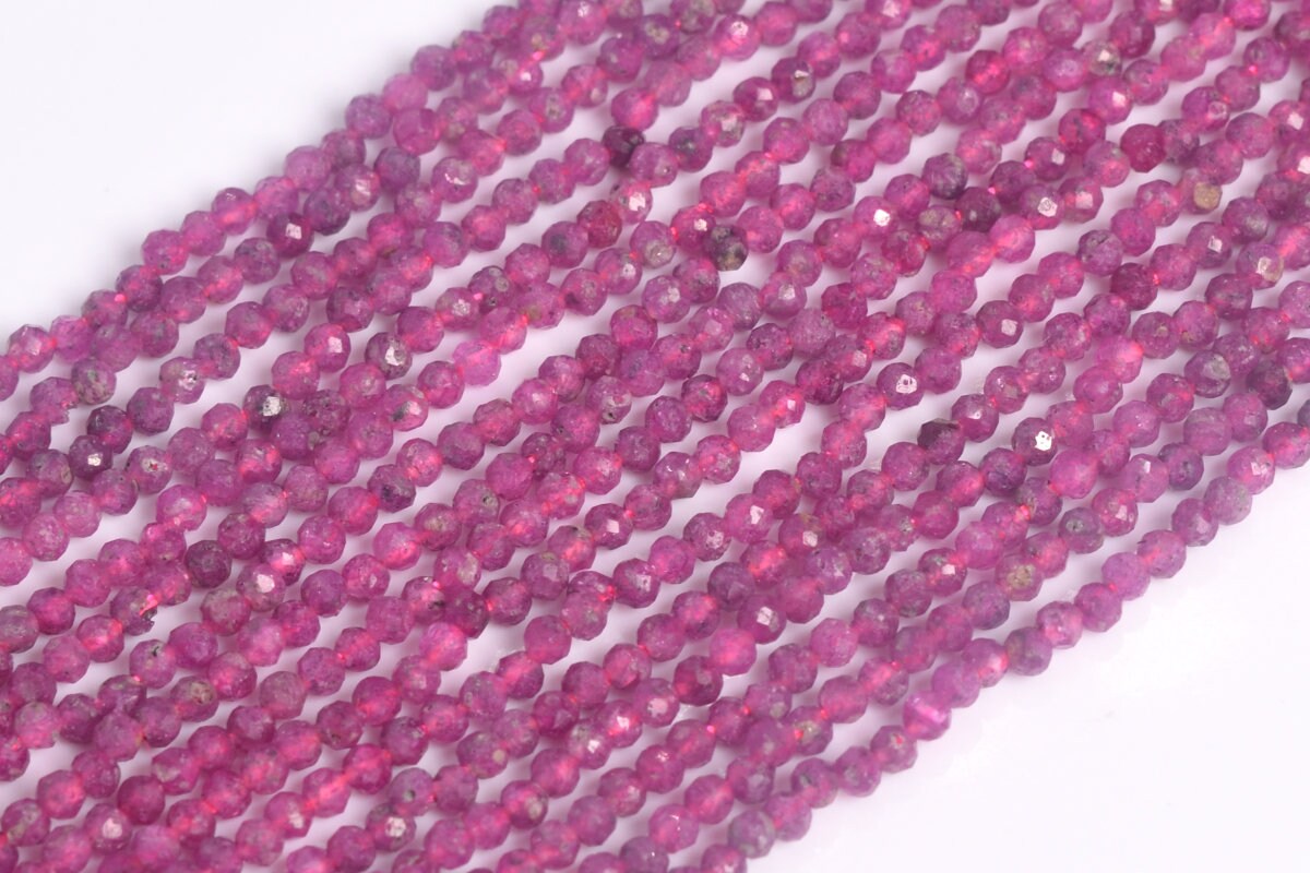 2mm Ruby Beads Grade Aaa Genuine Natural Gemstone Full Strand Faceted Round Loose Beads 15" Bulk Lot Options (108705-2757) 2mm Ruby Beads Grade Aaa Genuine Natural Gemstone Full Strand Faceted Round Loose Beads 15" Bulk Lot Options (108705-2757)
