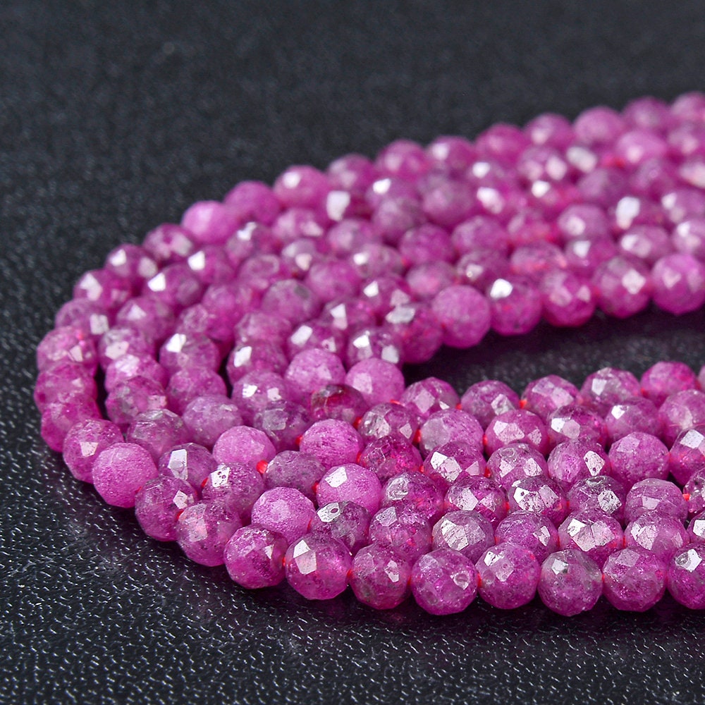 2mm Natural Ruby Gemstone Grade Aaa Micro Faceted Round Loose Beads 15 Inch Full Strand (80009337-p26)