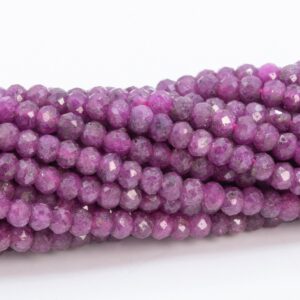2x3MM Ruby Beads Grade AA Natural Gemstone Faceted Rondelle Loose Beads 15.5" Strand 2x3MM Ruby Beads Grade AA Natural Gemstone Faceted Rondelle Loose Beads 15.5" Strand