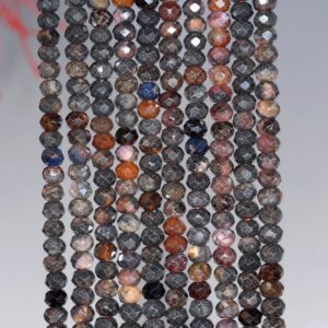 4x3mm Natural Ruby Gemstone Dark Grade A Fine Faceted Cut Rondelle Loose Beads 15.5 inch Full strand (80002469-794) 4x3mm Natural Ruby Gemstone Dark Grade A Fine Faceted Cut Rondelle Loose Beads 15.5 inch Full strand (80002469-794)