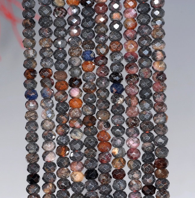4x3mm Natural Ruby Gemstone Dark Grade A Fine Faceted Cut Rondelle Loose Beads 15.5 Inch Full Strand (80002469-794)