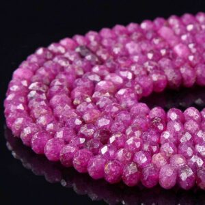 4X3MM Natural Ruby Gemstone Grade AAA Micro Faceted Rondelle Beads 15 inch Full Strand BULK LOT 1,2,6,12 and 50 (80017470-P78) 4X3MM Natural Ruby Gemstone Grade AAA Micro Faceted Rondelle Beads 15 inch Full Strand BULK LOT 1,2,6,12 and 50 (80017470-P78)
