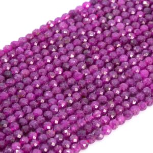 Genuine Natural Ruby Loose Beads Grade Aaa Faceted Round Shape 3mm 4mm Genuine Natural Ruby Loose Beads Grade Aaa Faceted Round Shape 3mm 4mm