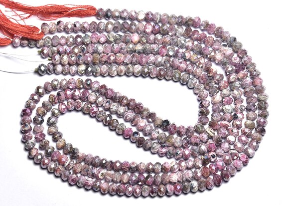 Mystic Ruby Rondelle Beads - 13 Inches - Natural Mystic Ruby Faceted Micro Cut Faceted Rondelle - Size Is 4mm #520