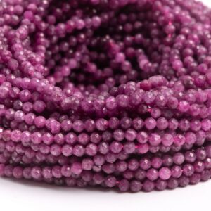 Natural Purple Red Ruby Gemstone Grade Aaa Faceted Round 3mm Loose Beads Natural Purple Red Ruby Gemstone Grade Aaa Faceted Round 3mm Loose Beads