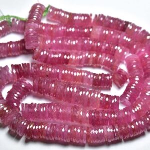 Superb Quality 566 carat Big Ruby Flat Tyre Bead -16 inches - Natural Beautiful Faceted Microcut Ruby Tyre Rondelle-Size is 9.5 - 13mm #1272 Superb Quality 566 carat Big Ruby Flat Tyre Bead -16 inches - Natural Beautiful Faceted Microcut Ruby Tyre Rondelle-Size is 9.5 - 13mm #1272
