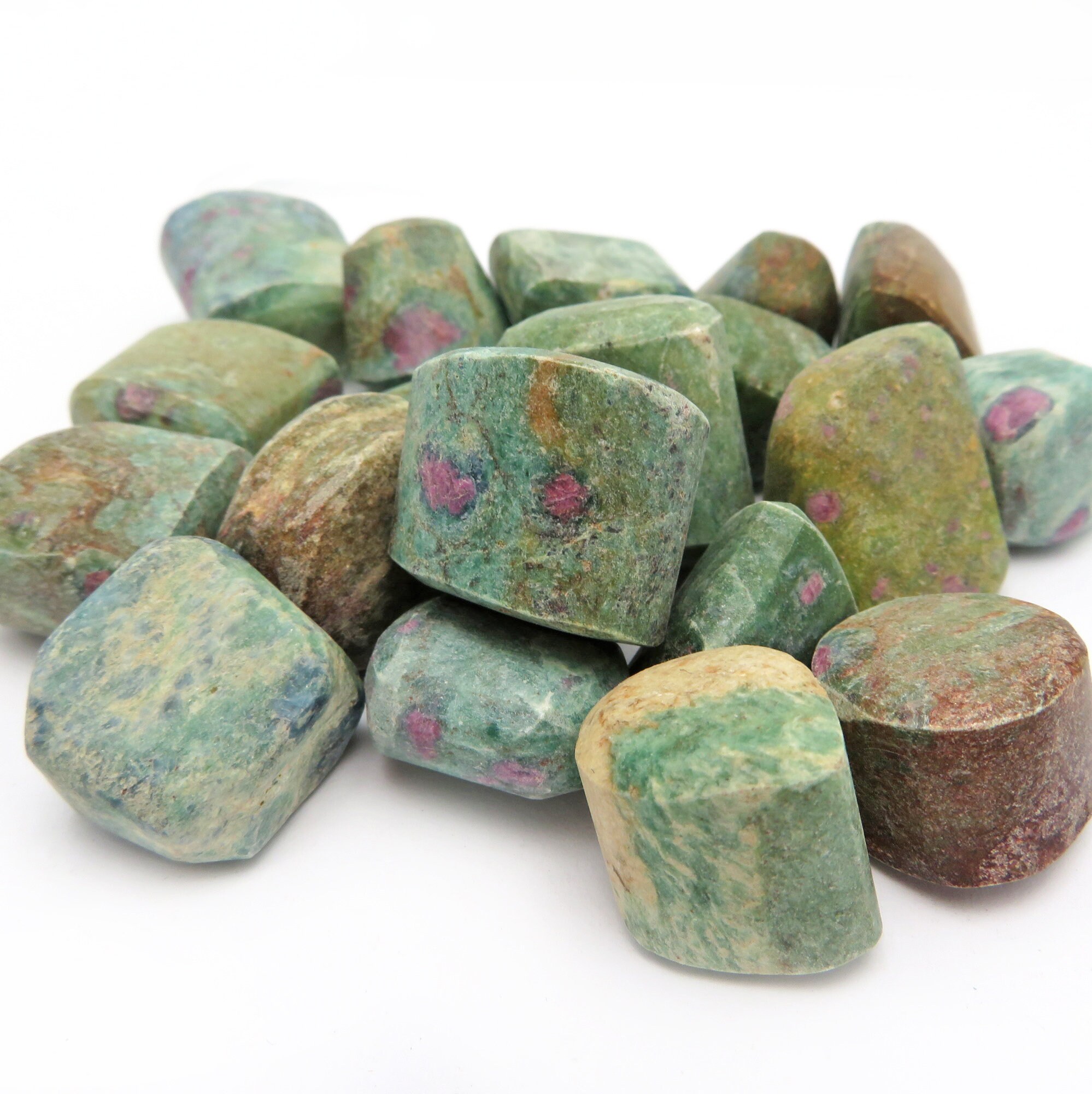 Tumbled Ruby Fuchsite Stone- 1/2 Lb Bag Polished Fuschite - (ts-141)