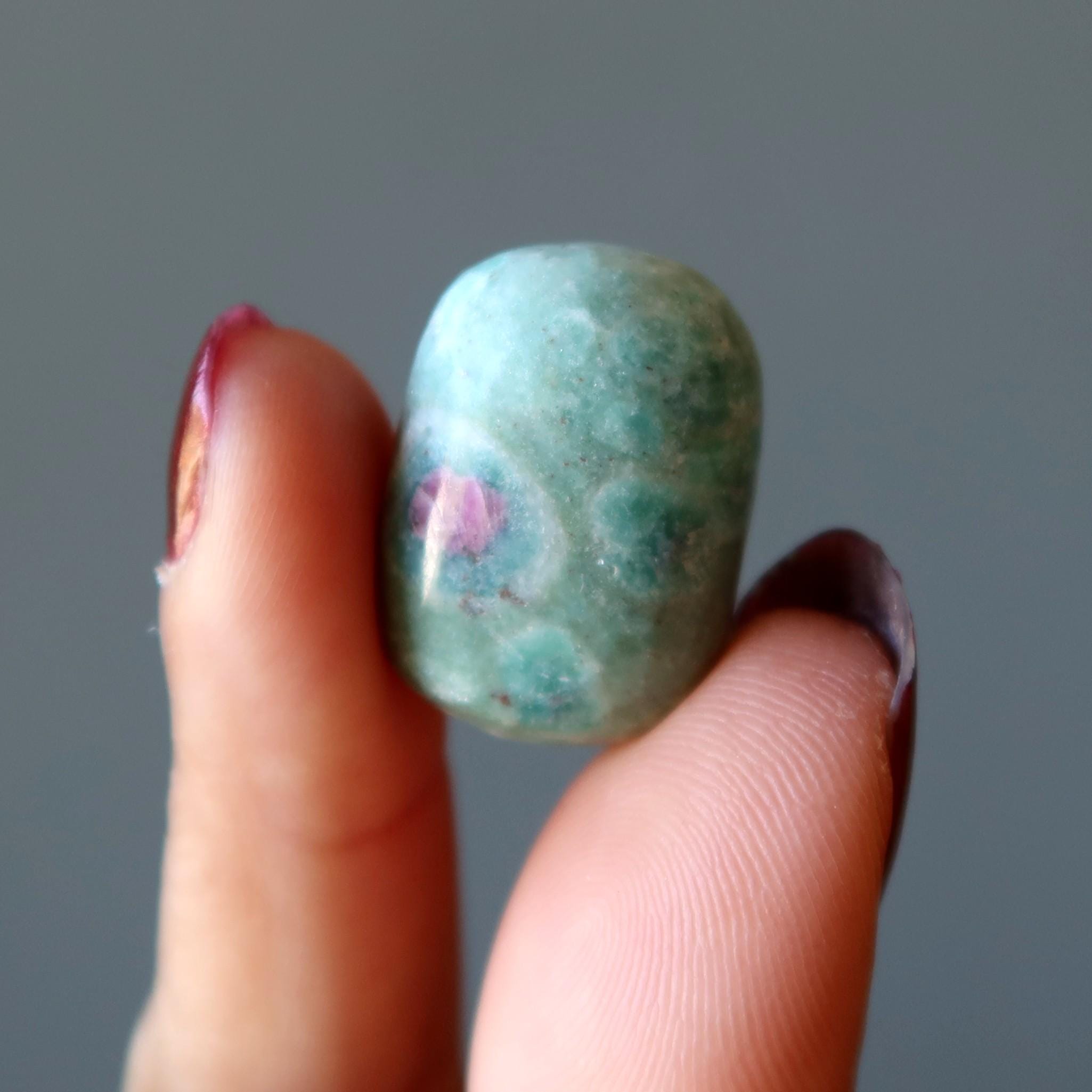 Ruby Fuchsite Tumbled Stone Green Pink