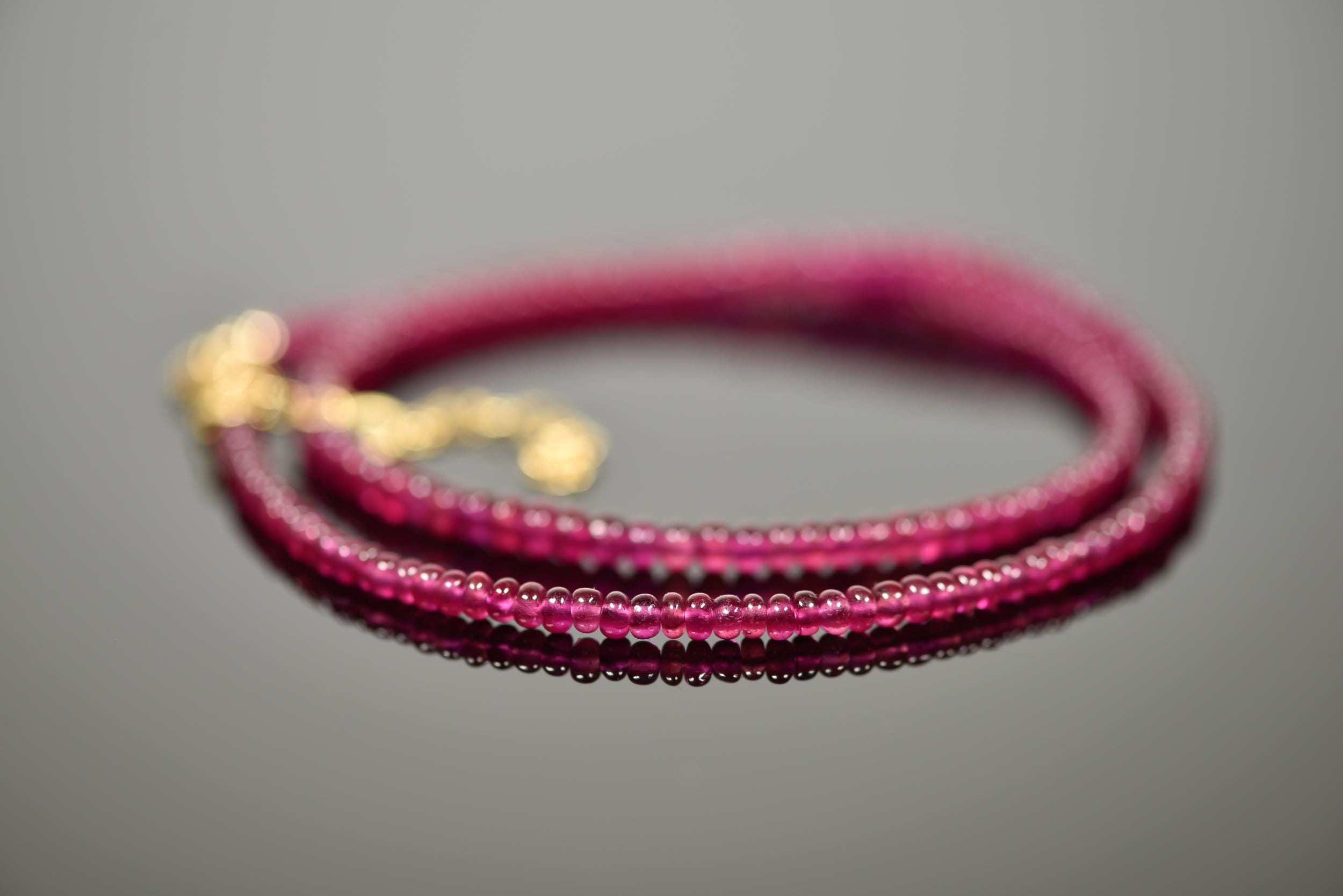 Aaa Ruby Necklace, Genuine High Quality Smooth Cut Beads Ruby Chocker Aaa Ruby Necklace, Genuine High Quality Smooth Cut Beads Ruby Chocker