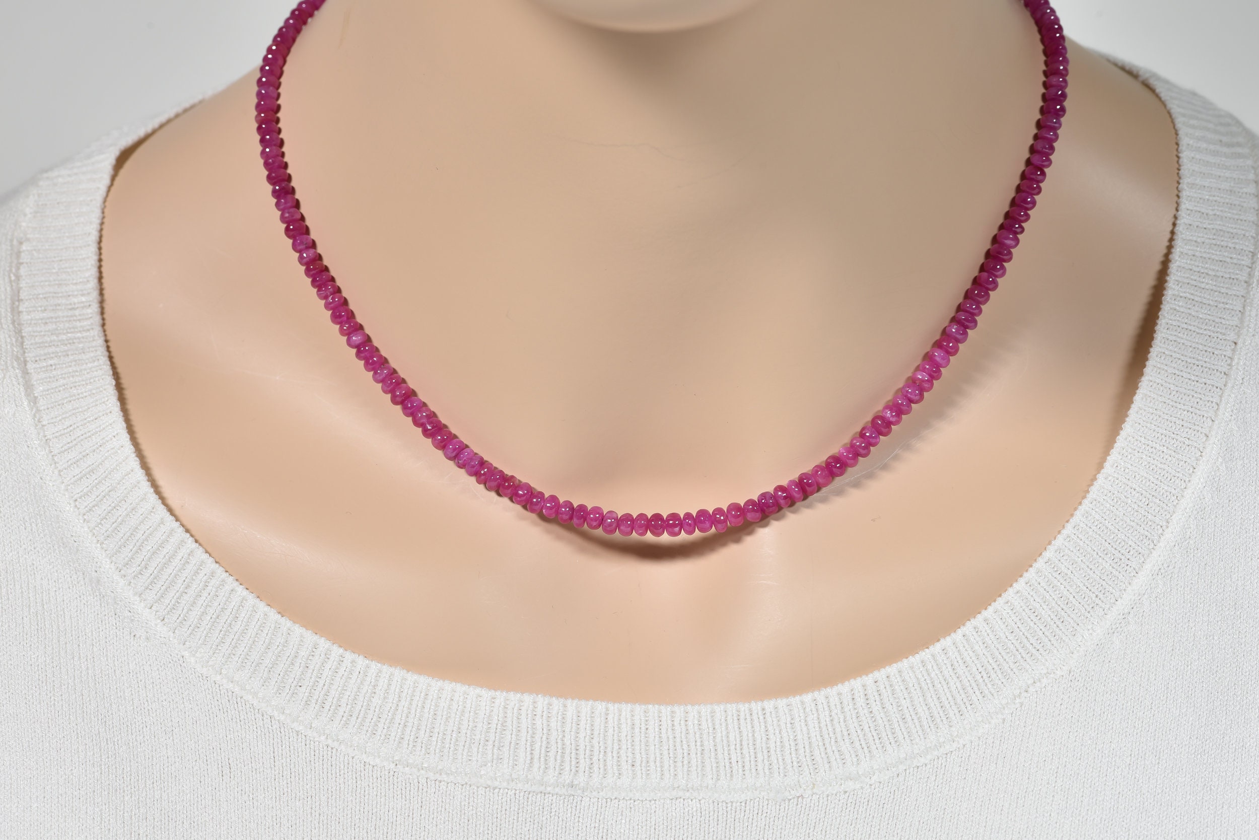 Aaa Johnson Ruby Necklace, Genuine Ruby Chocker, Ruby Necklace, July Birthstone Aaa Johnson Ruby Necklace, Genuine Ruby Chocker, Ruby Necklace, July Birthstone