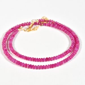 AAA Johnson Ruby Necklace, Genuine Ruby Necklace, Ruby Chocker, July Birthstone