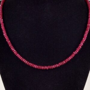 Faceted Ruby And Sterling Silver Necklace Handmade By Chris Hay