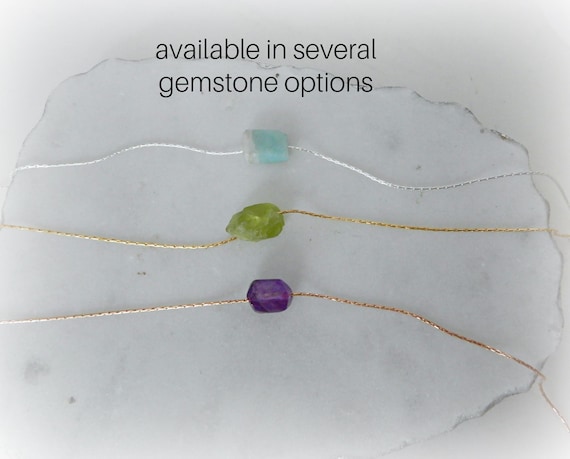 Raw Crystal Necklace • Ruby Necklace • Birthstone Necklace • Assorted Rough Gemstone Necklace • Healing Crystal Necklace • Affordable Gift