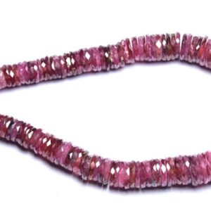 131 Cts, Big Ruby Flat Tyre Beads - 7 inches - Most Beautiful Natural Faceted Ruby Wheel Beads - Size is 5.5 - 11 mm #2781 131 Cts, Big Ruby Flat Tyre Beads - 7 inches - Most Beautiful Natural Faceted Ruby Wheel Beads - Size is 5.5 - 11 mm #2781