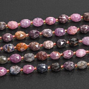 4X6MM Purple Ruby Beads Grade AAA Genuine Natural Gemstone Drum Barrel Rice Bead Loose Beads 15"/7.5" Bulk Lot Options 4X6MM Purple Ruby Beads Grade AAA Genuine Natural Gemstone Drum Barrel Rice Bead Loose Beads 15"/7.5" Bulk Lot Options