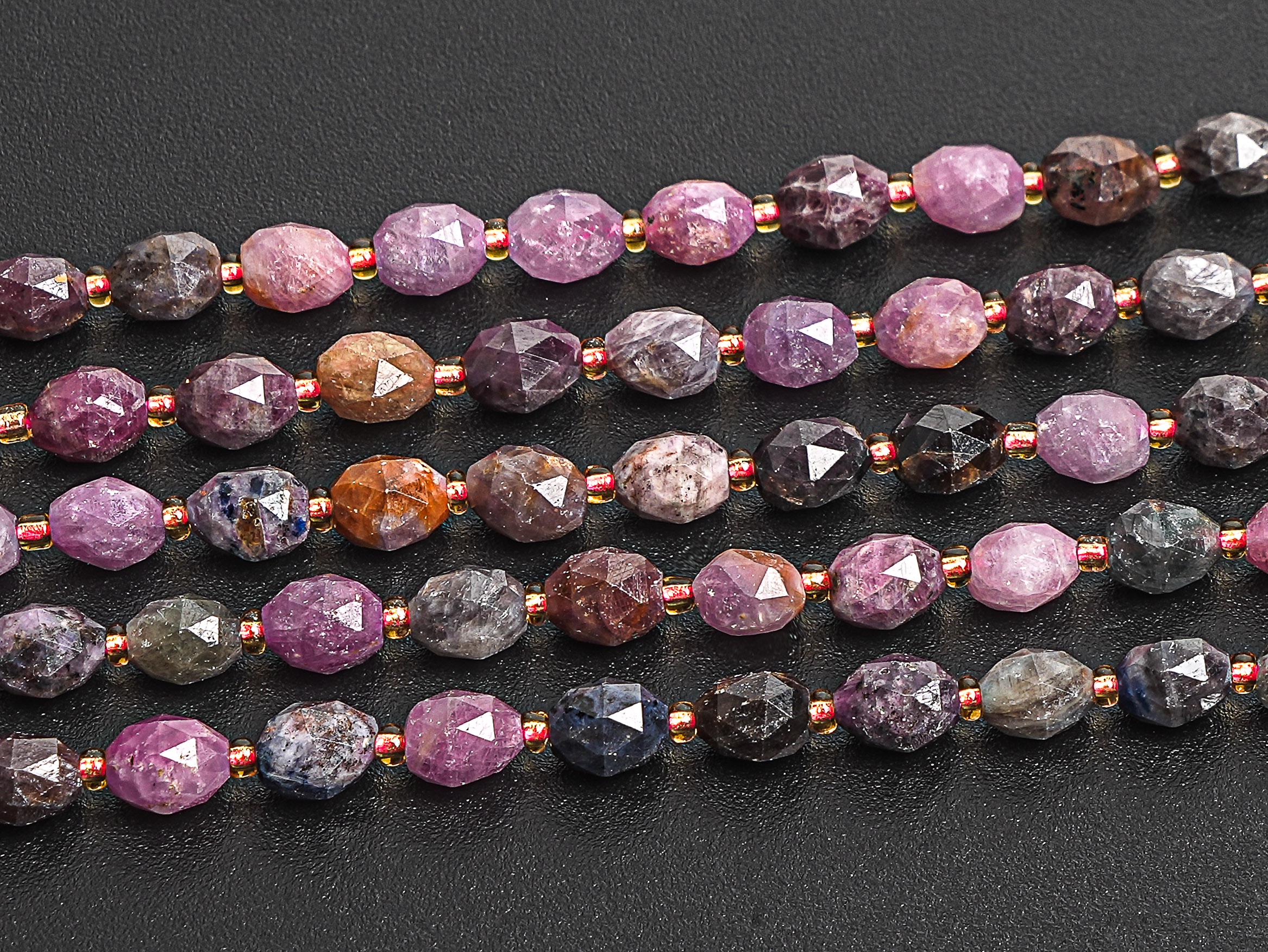 4x6mm Purple Ruby Beads Grade Aaa Genuine Natural Gemstone Drum Barrel Rice Bead Loose Beads 15"/7.5" Bulk Lot Options