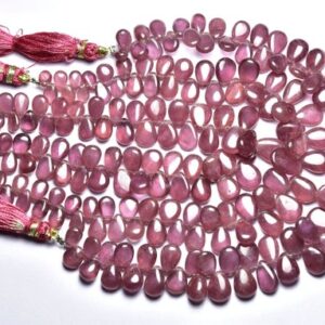 Beautiful Ruby Pear Bead - 8 inches - Natural Smooth Ruby Pear briolette - Size is 5x7 - 7x11 mm #2768 Beautiful Ruby Pear Bead - 8 inches - Natural Smooth Ruby Pear briolette - Size is 5x7 - 7x11 mm #2768