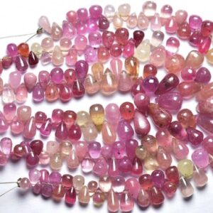 Ruby Drops Shape Bead Strand -7 Inches - Most Beautiful Natural Smooth Ruby Tear Drops Briolettes - Size Is 4x6-6x9 Mm #1477 Ruby Drops Shape Bead Strand -7 Inches - Most Beautiful Natural Smooth Ruby Tear Drops Briolettes - Size Is 4x6-6x9 Mm #1477
