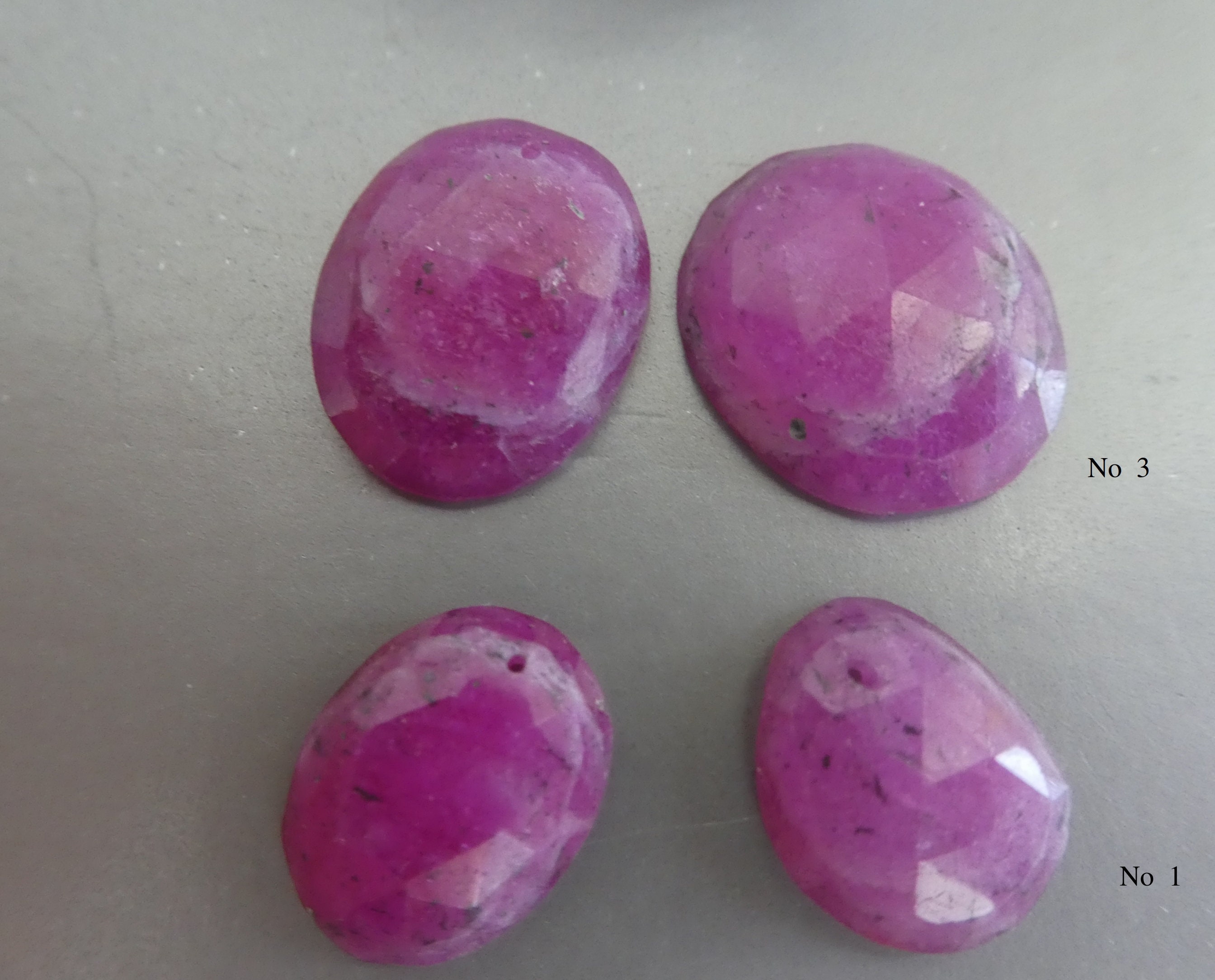 Ruby Faceted Oval 8-12mm Set Beads- 2 Matching Gemstone Pcs-earrings Jewelry Making-craft Natural Beads