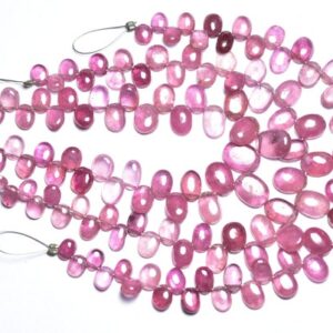 Most Beautiful Ruby Oval Bead Strand -7 inches - Natural Smooth Flat Back Ruby Oval Shape - Size is 5x6 -7x10 mm #320 Most Beautiful Ruby Oval Bead Strand -7 inches - Natural Smooth Flat Back Ruby Oval Shape - Size is 5x6 -7x10 mm #320