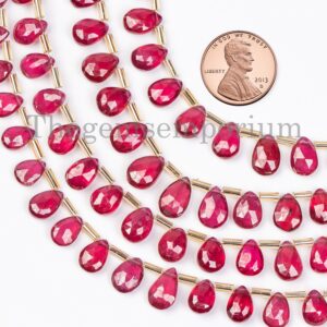 Natural Ruby Faceted Pear Beads Briolettes, Ruby Faceted Beads, Ruby Pear Shape Beads, Ruby Beads, Pear Briolettes, Wholesale Beads Natural Ruby Faceted Pear Beads Briolettes, Ruby Faceted Beads, Ruby Pear Shape Beads, Ruby Beads, Pear Briolettes, Wholesale Beads