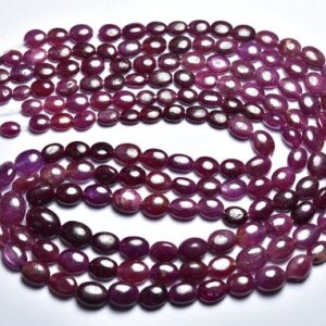 Ruby oval Bead Strand -15 inches - Natural Beautiful Smooth African Ruby Oval Beads - Size is 6-8 mm #964 Ruby oval Bead Strand -15 inches - Natural Beautiful Smooth African Ruby Oval Beads - Size is 6-8 mm #964