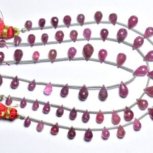 Ruby Tear Drop Bead Strand -7 inches,Natural Ruby Faceted Teardrops,Micro Cut Shaded Natural Ruby Tear Drops,Size is 3x5-5x8mm #369 Ruby Tear Drop Bead Strand -7 inches,Natural Ruby Faceted Teardrops,Micro Cut Shaded Natural Ruby Tear Drops,Size is 3x5-5x8mm #369