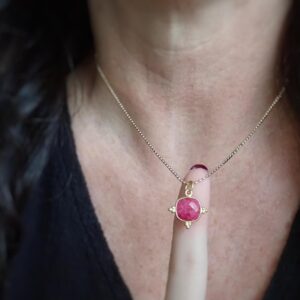 Genuine Ruby Pendant Necklace Gold, Dainty Ruby Necklace, Red Gemstone Necklace, July Birthstone Gift For Her, Ruby Jewelry, Gold Fill Chain Genuine Ruby Pendant Necklace Gold, Dainty Ruby Necklace, Red Gemstone Necklace, July Birthstone Gift For Her, Ruby Jewelry, Gold Fill Chain