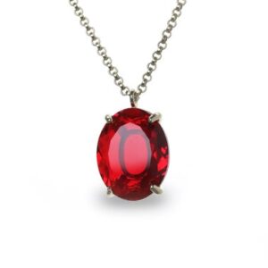 July Birthstone Ruby Necklace · Oval Cut Sterling Silver Pendant Necklace · Large Ruby Pendant · Vintage Necklace Ruby July Birthstone Ruby Necklace · Oval Cut Sterling Silver Pendant Necklace · Large Ruby Pendant · Vintage Necklace Ruby